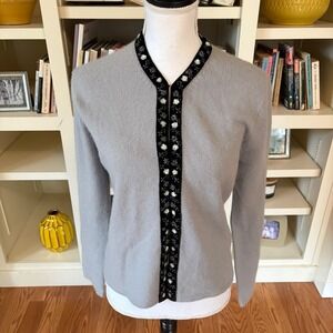 Vintage 80s/90s Laura Ashley Wool Angora Blend Romantic Cottagecore Cardigan Med